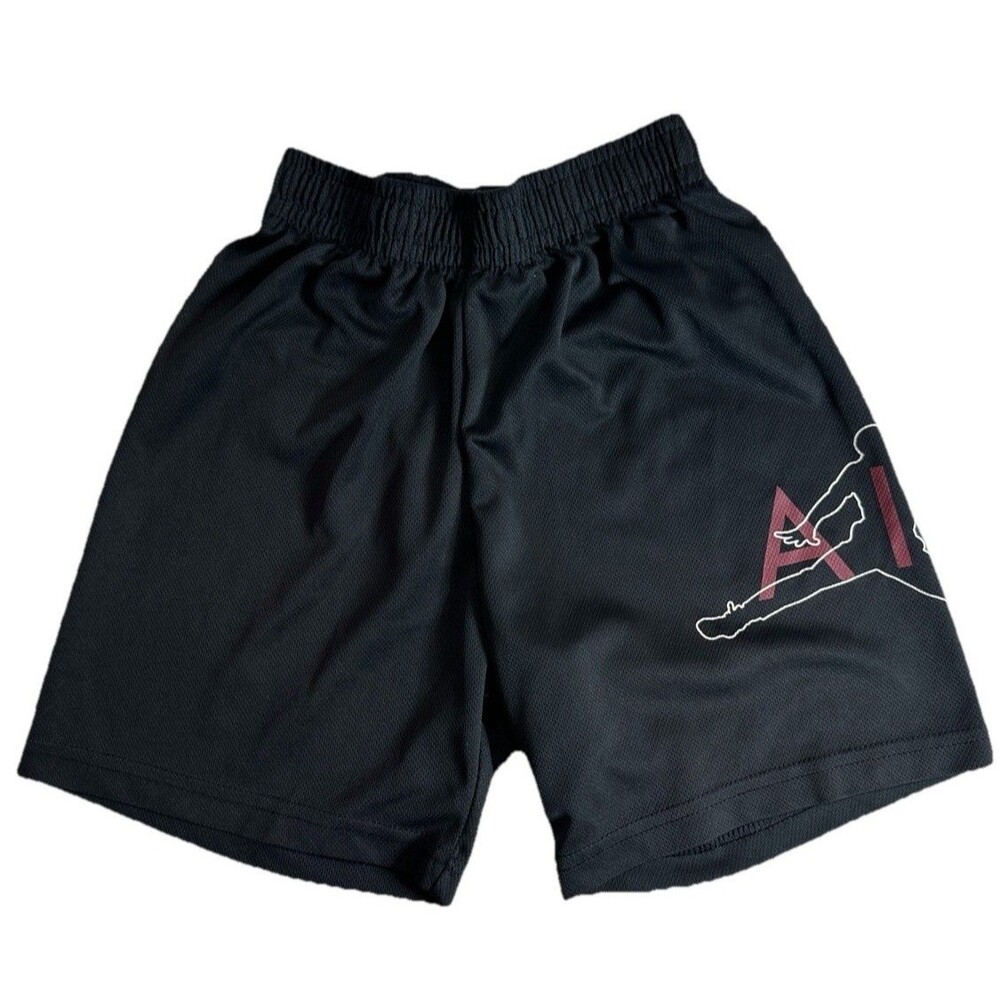 Air Jordan Kids Black Athletic Basketball Shorts Jumpman Graphic Medium 10-12Y